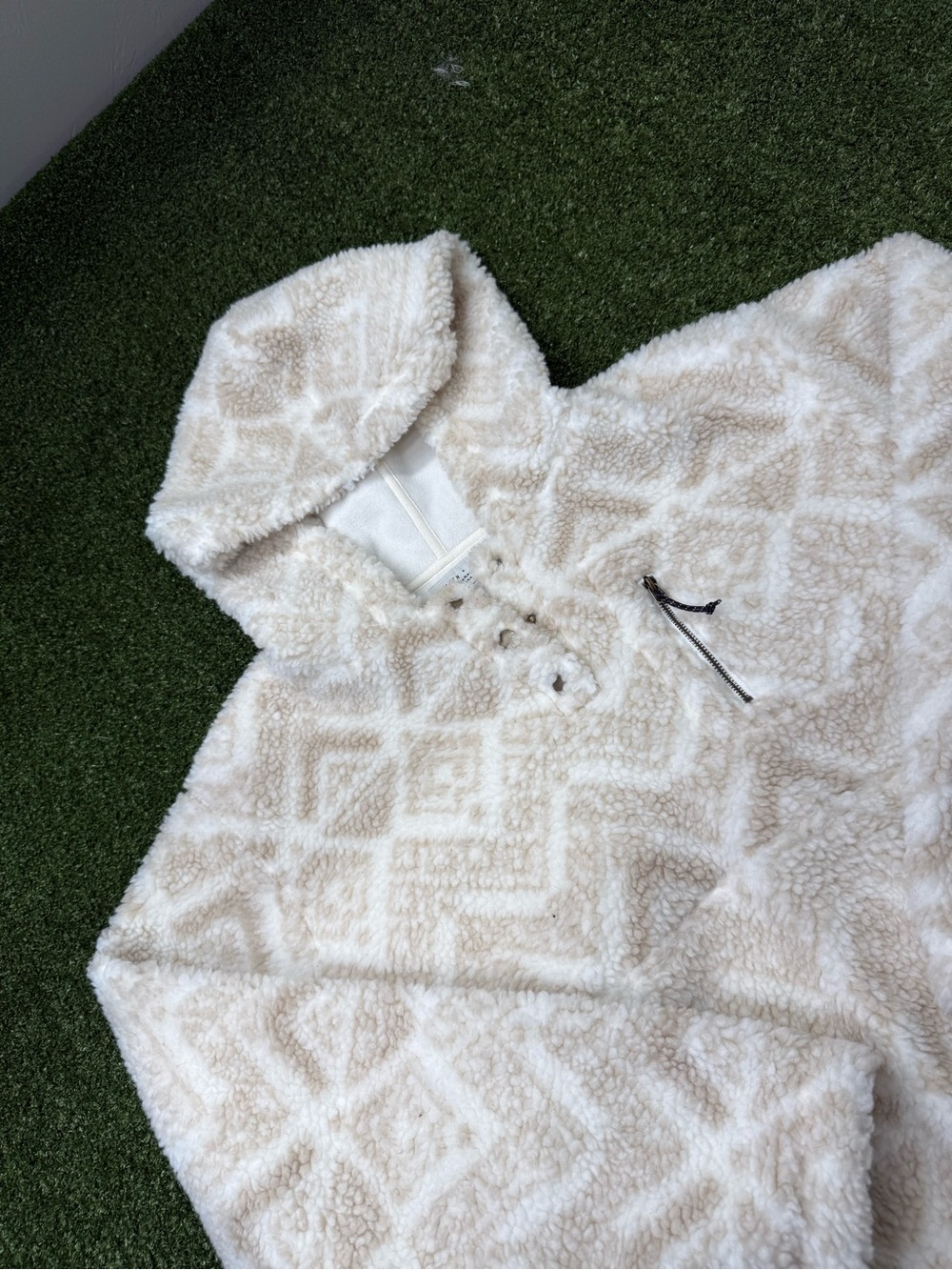 Smith + Rogue Heavyweight High Altitude Sherpa Pullover Aztec Lined Hooded L